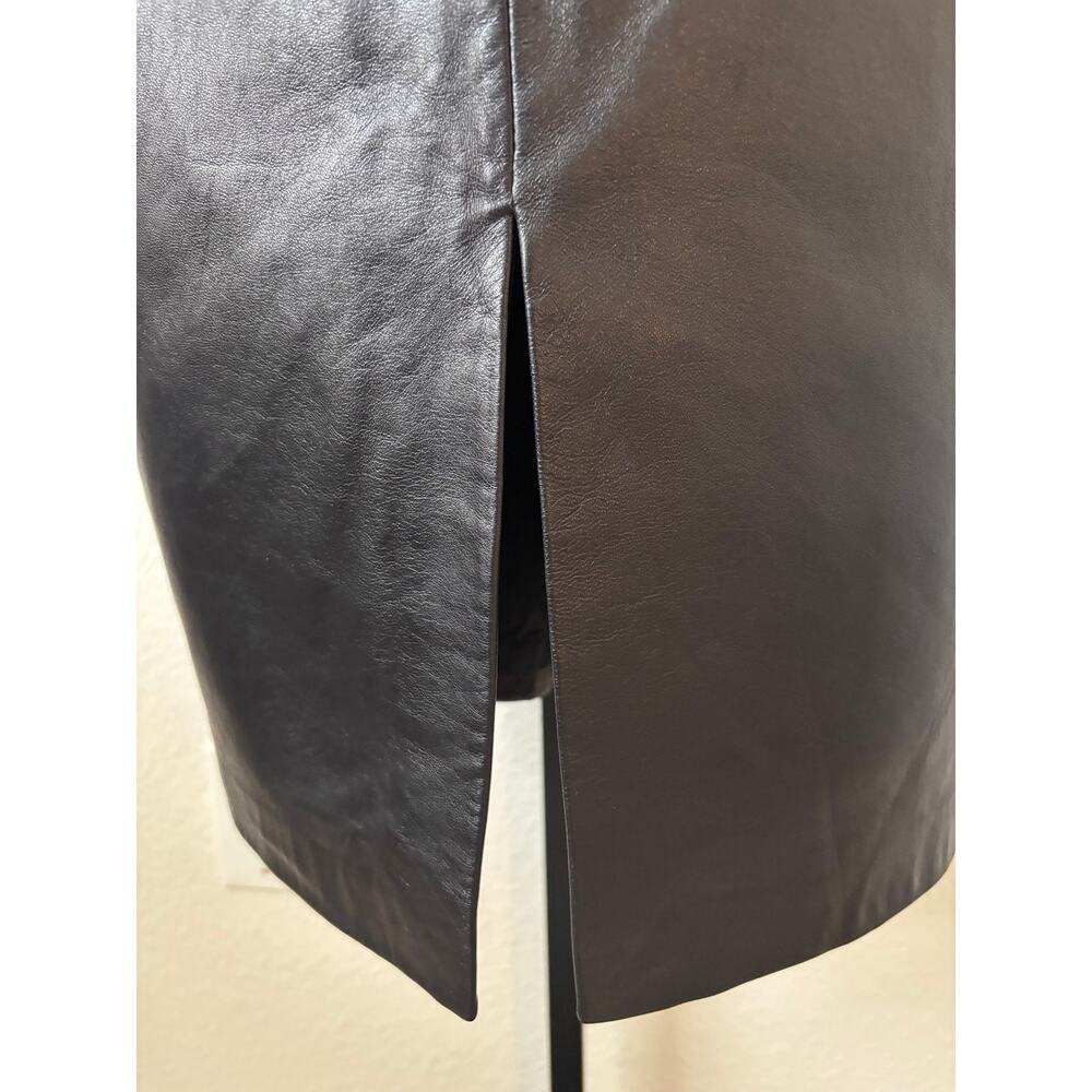 Siena Studio - Vintage Y2K Black Leather Pencil Skirt Size 14 Pre-Owned - Picture 5 of 7
